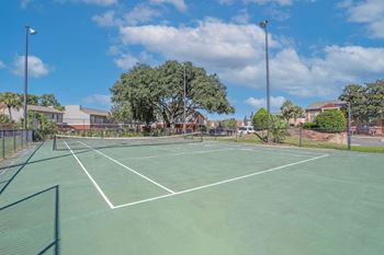 Lighted tennis court